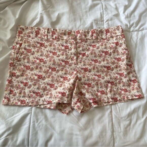 Ann Taylor Loft Floral Print Women's Shorts Size 14 - Picture 2 of 8